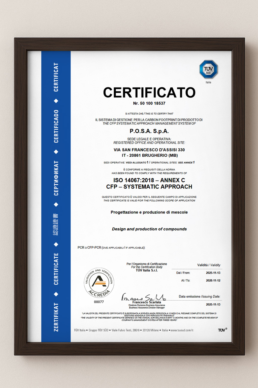 Certificazioni 14067